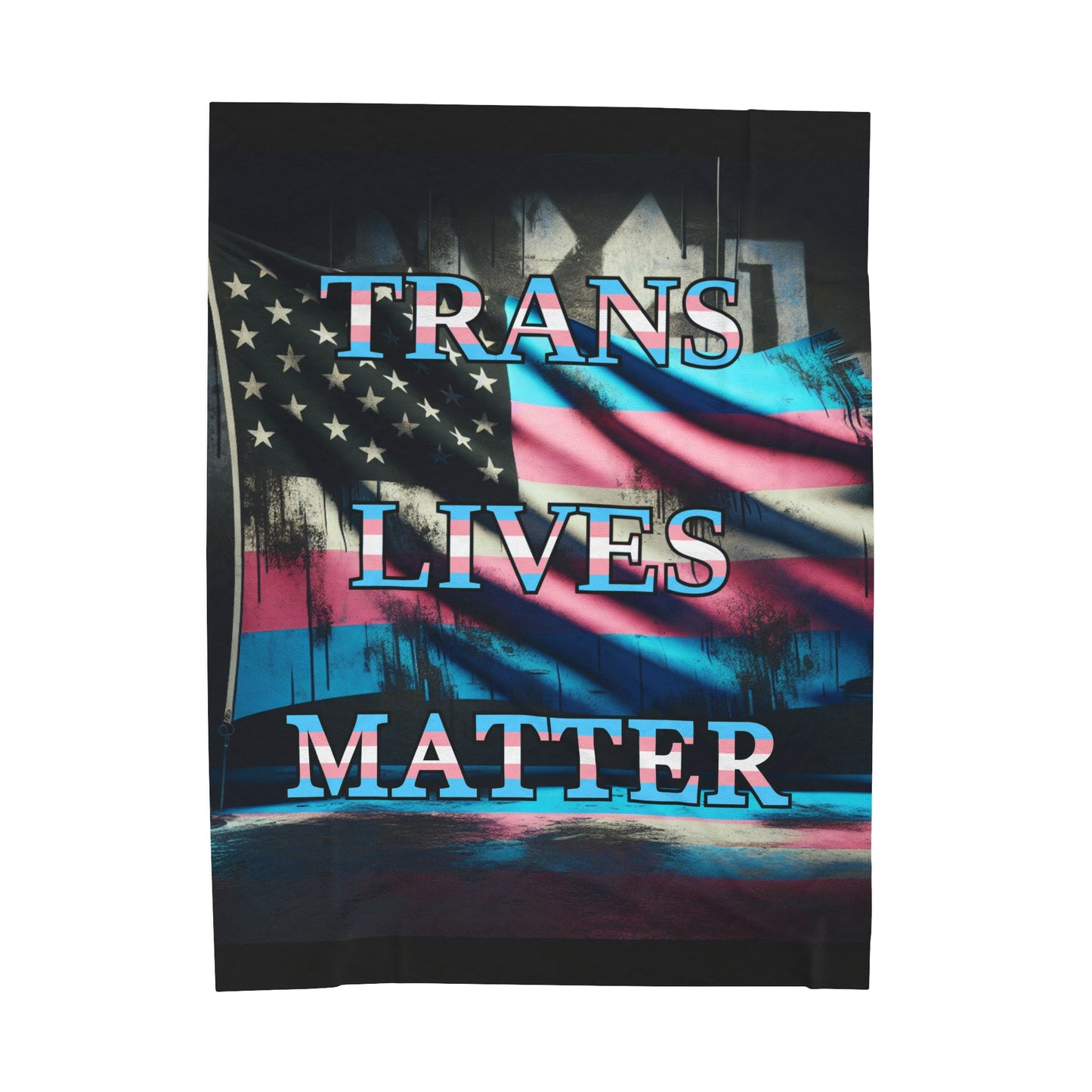Fleece Blanket Trans Lives Matter Winter + Gift Donation