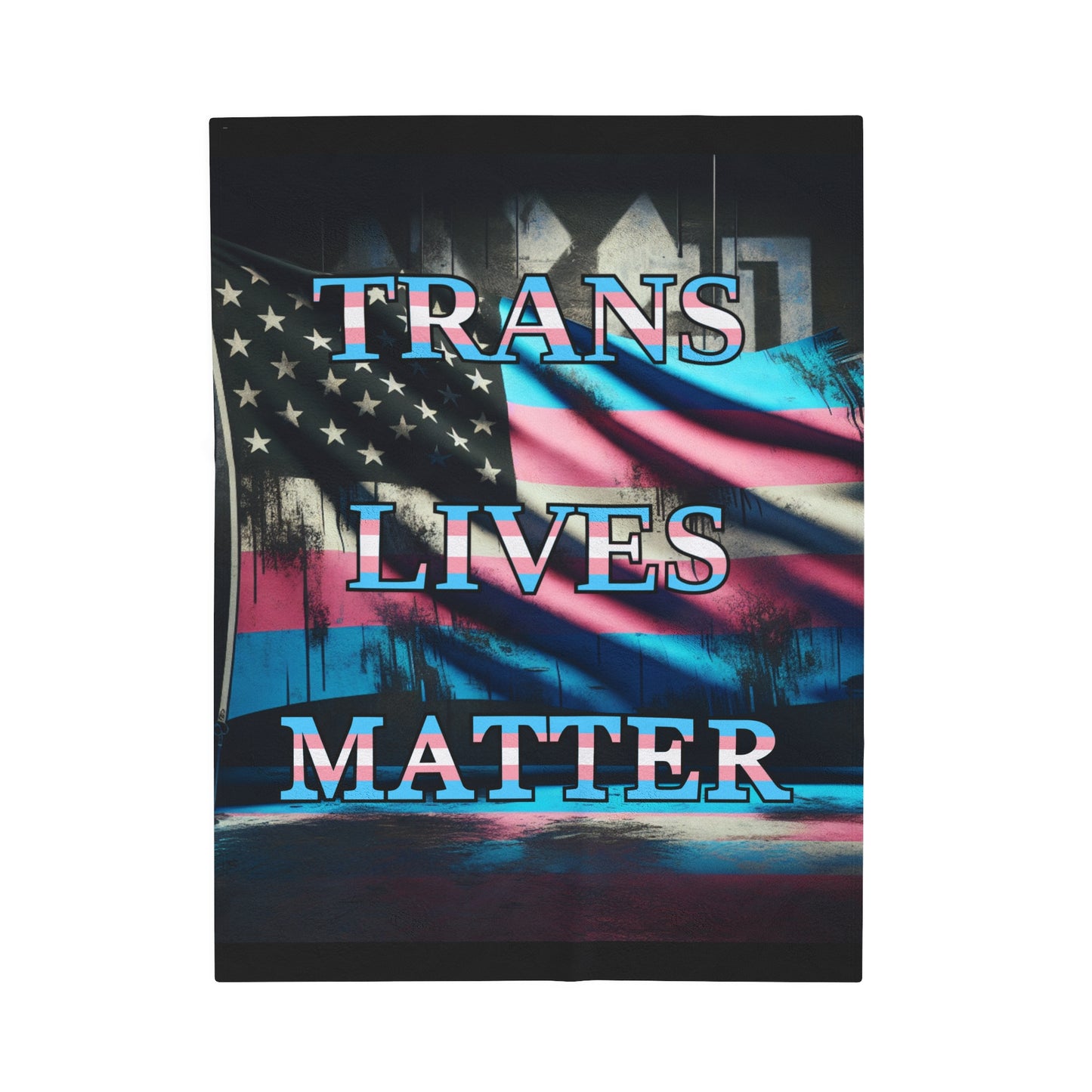 Fleece Blanket Trans Lives Matter Winter + Gift Donation