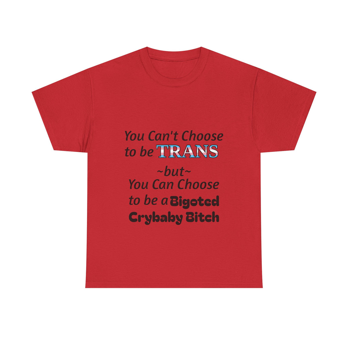 Trans Rights Statement Tee — "You Can't Choose to Be Trans" Graphic T-Shirt