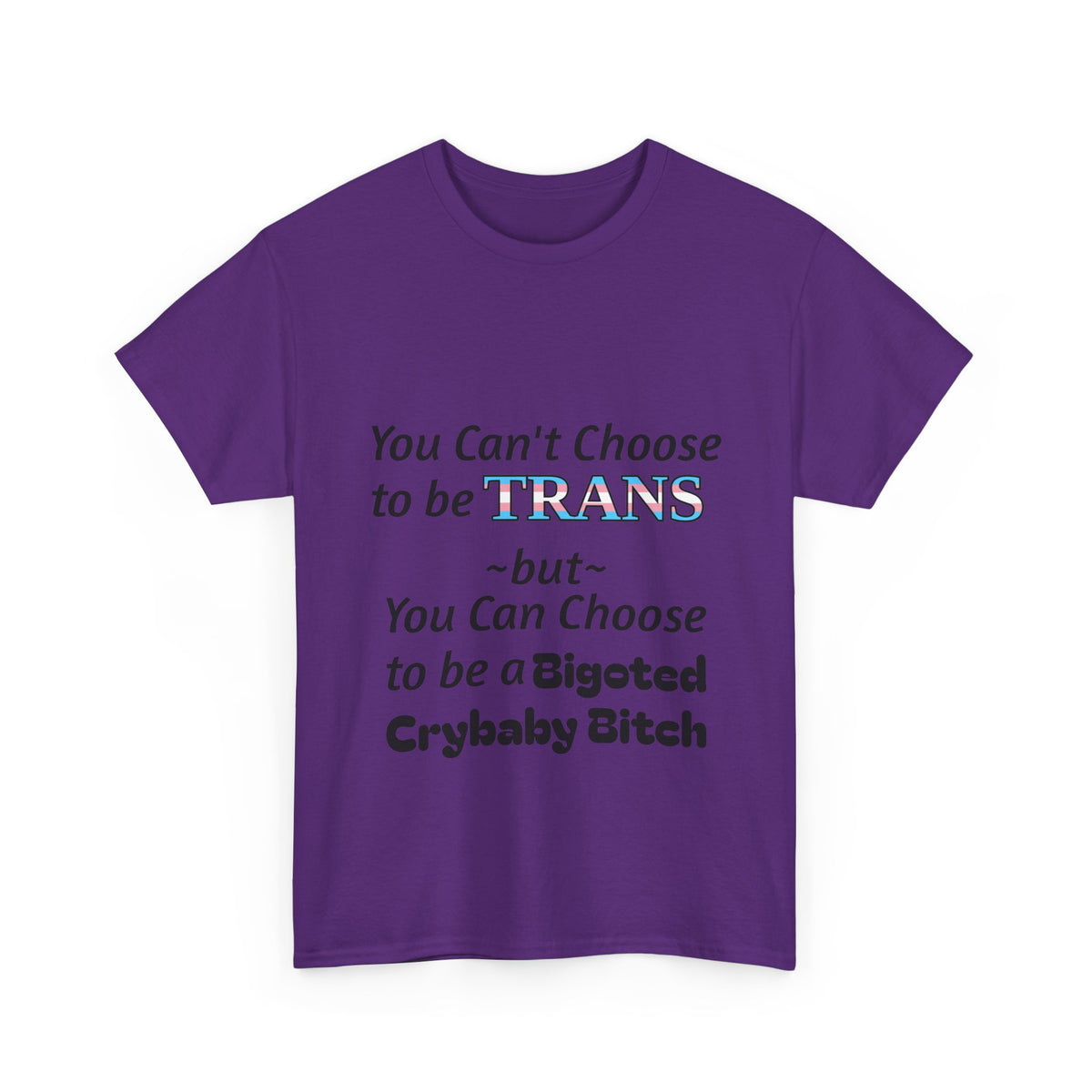 Trans Rights Statement Tee — "You Can't Choose to Be Trans" Graphic T-Shirt
