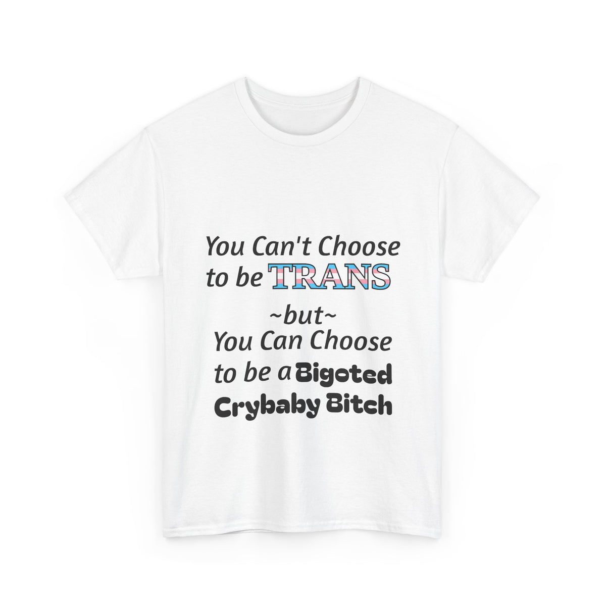 Trans Rights Statement Tee — "You Can't Choose to Be Trans" Graphic T-Shirt