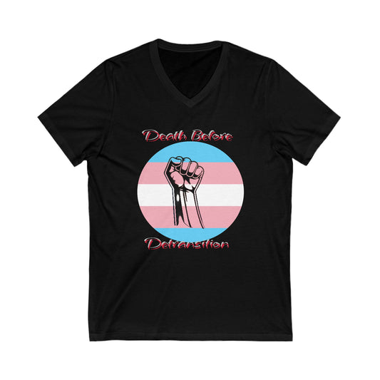 Death Before Detransition Pacifist V-Neck Tee