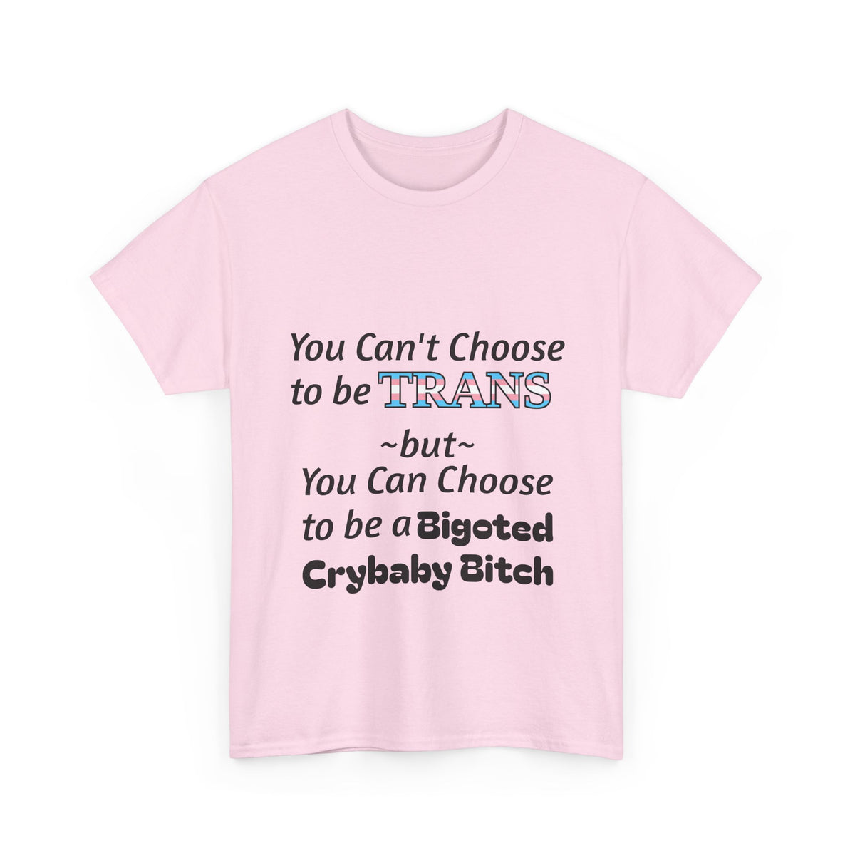 Trans Rights Statement Tee — "You Can't Choose to Be Trans" Graphic T-Shirt