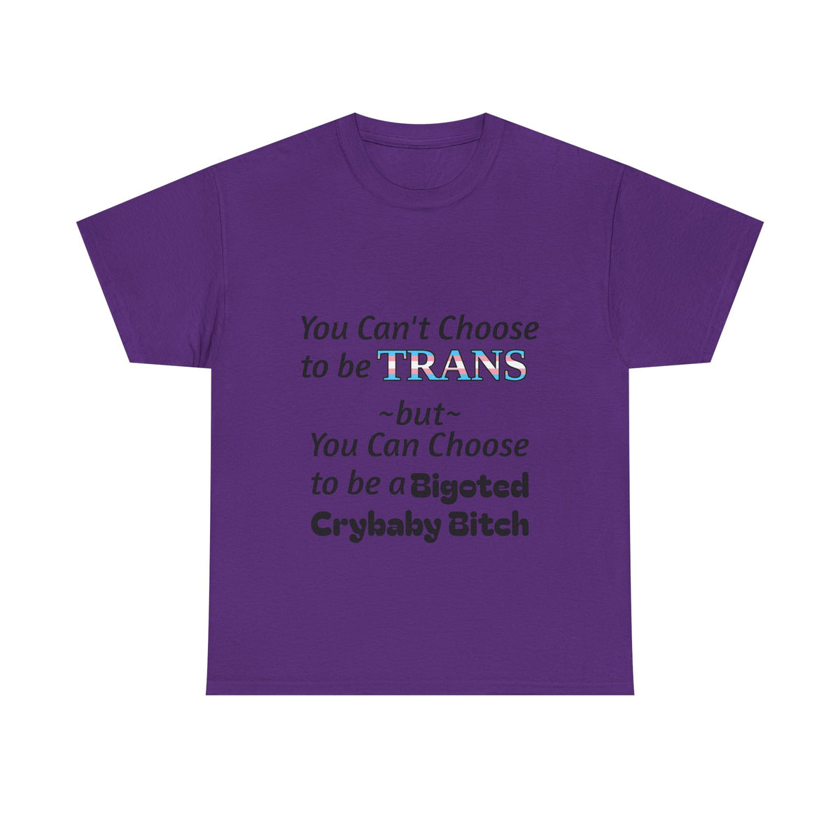 Trans Rights Statement Tee — "You Can't Choose to Be Trans" Graphic T-Shirt
