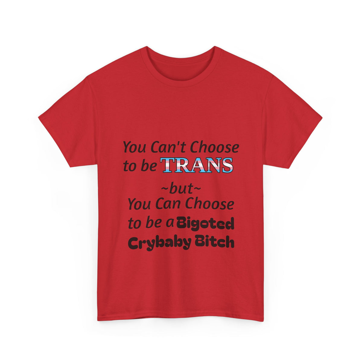 Trans Rights Statement Tee — "You Can't Choose to Be Trans" Graphic T-Shirt