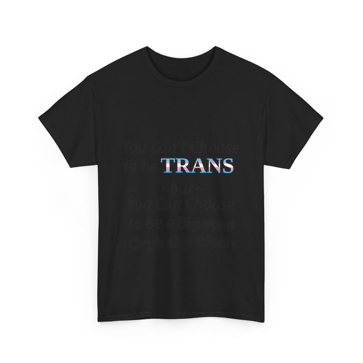 Trans Rights Statement Tee — "You Can't Choose to Be Trans" Graphic T-Shirt