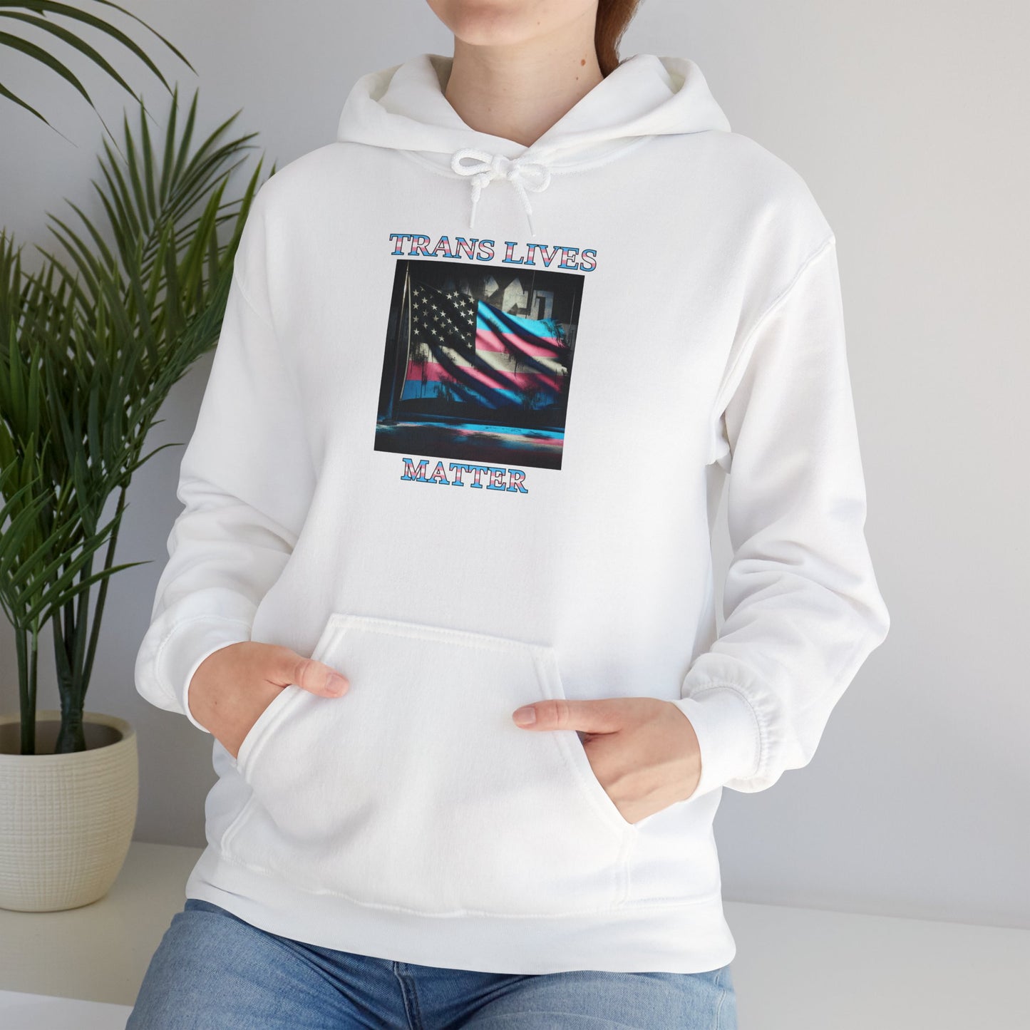 Trans Lives Matter Flag Hoodie V2