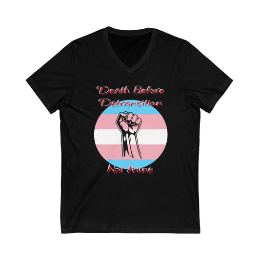 V-Neck Tee 'Death Before Detransition'