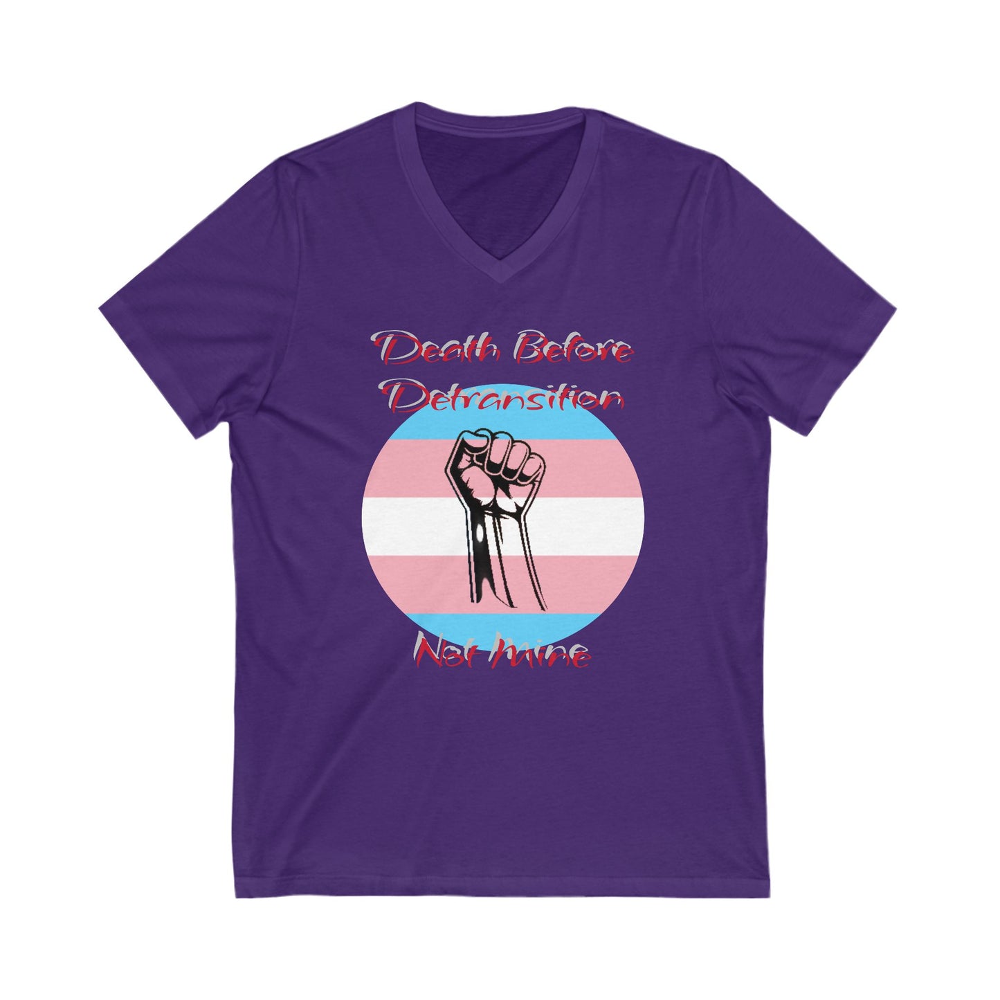 V-Neck Tee 'Death Before Detransition'